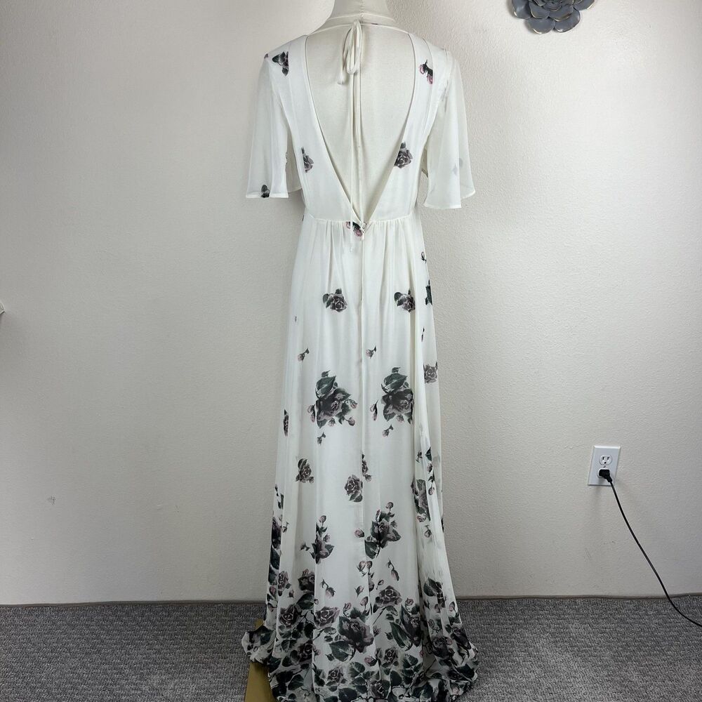 Show Me Your Mumu Dress Womens Small White Faye Flutter Maxi Floral Wedding USA - Picture 2 of 10